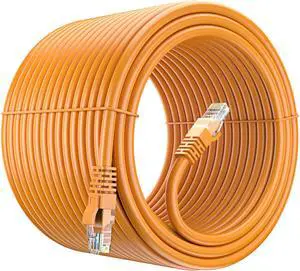 Maximm Cat 6 Ethernet Cable 300 Ft, 100% Pure Copper, Cat6 Cable LAN Cable, Internet Cable, Patch Cable and Network Cable - UTP (Orange) 300 Feet