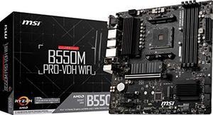 MSI B550M PRO-VDH WIFI ProSeries Motherboard (AMD Ryzen 5000, AM4, DDR4, PCIe 4.0, SATA 6Gb/s, M.2, USB 3.2 Gen 1, Wi-Fi, Bluetooth, D-SUB/HDMI/DP, Micro-ATX) MSI B550M PRO-VDH WIFI ProSeries Motherboard (AMD Ryzen 5000, AM4, DDR4, PCIe 4.0, SATA 6Gb/s, M.2, USB 3.2 Gen 1, Wi-Fi, Bluetooth, D-SUB/HDMI/DP, Micro-ATX)