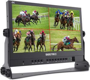 SEETEC ATEM156 156 Inch Live Streaming Broadcast Director Monitor with 4 HDMI Input Output Quad Split Display for ATEM Mini Pro Video Switcher Mixer Studio Television Production