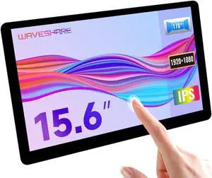 waveshare 15.6inch Capacitive Touch Screen LCD Compatible with Raspberry Pi 4B/3B+/3A+/2B/B+/A+/Zero/Zero W/WH/Zero 2W CM3+/4 1920×1080 Resolution HDMI IPS Supports Jetson Nano/Windows