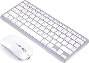 Wireless Keyboard and Mouse Compatible with iMac MacBook Air/Pro Windows Laptops (Rechargeable Bluetooth Keyboard and Mouse)
