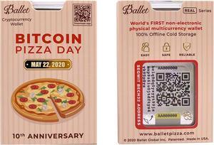 Ballet 2-Pack REAL Pizza - The Easiest Crypto Cold Storage - Nondescript Cryptocurrency Hardware Wallet for Bitcoin, Ethereum, XRP, Litecoin, and 200+ Other Cryptocurrencies