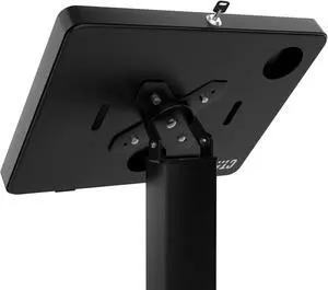 Thin Floor Stand - CTA Tall Standing 360 Degree Kiosk Display Tablet Holder With Charger Access & Lock For iPad Pro 11 Inch, iPad 10.2, Galaxy, Android Devices, Secure Tablets (PAD-CHKB)