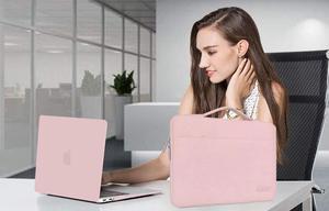 MOSISO Compatible with MacBook Pro 13 inch 2016-2023 M2 A2338 M1 A2289 A2251 A2159 A1989 A1706 A1708,Plastic Hard Shell Case&Bag&USB C to USB Adapter,Thunderbolt 3 to USB 3.0 Converter,Rose Gold