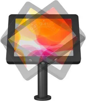 CTA Gooseneck iPad Wall Mount Enclosure - Wall Mount Enclosure for Tablets W/Curved Neck for iPad 7/8/9 Gen 10.2" - iPad Pro - iPad Air - Galaxy Tab - Lenovo Tab & More Tablets - Black - (PAD-PARANB)