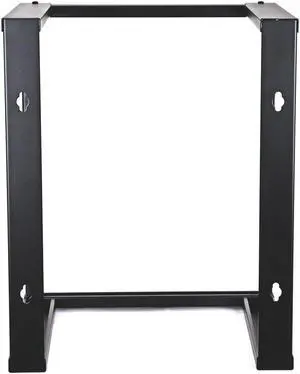AEONS 12U Open Frame Wall Mount 19-Inch IT Network Server A/V Equipment Rack 16" Depth 12-24 Threaded 2-Post Mounting, Black