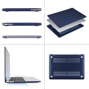 MOSISO Compatible with MacBook Pro 13 inch Case 2016-2023 Release A2338 M1 A2289 A2251 A2159 A1989 A1706 A1708 & Vertical Sleeve Bag with Pocket, Navy Blue