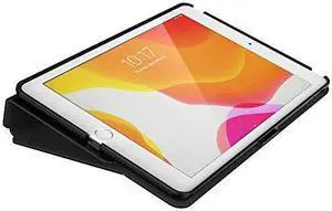 Speck Balance Folio Case for iPad 10.2 Inch (2019-2021) - Drop & Camera Protection, Slim Multi Range Stand, Apple Pencil Holder - Black/Black