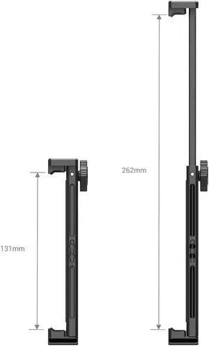 SMALLRIG Metal Holder for iPad Tripod Mount Adapter with 2 Cold Shoe, 1/4" Screw, w/Plate for Acra Swiss Standard, for iPad Mini Air Pro Surface Pro (7.9" to 12.9"), Universal Tablet Clamp