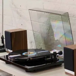Audioengine HD3 Home Music System - Wireless Speakers with Bluetooth - 60W Powered Computer and Desktop Speakers with aptX HD Bluetooth, AUX, USB, RCA, 24-bit DAC (Real Wood Walnut Veneer, Pair)