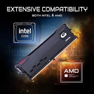 GeIL ORION DDR4 RAM, 32GB (16GBx2) 3200MHz 1.35V XMP2.0, Intel/AMD Compatible, Long DIMM High Speed Desktop Memory, Hardcore Immersive Gaming/Multimedia Content Creation/Quality Live Streaming