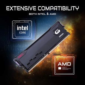 GeIL ORION DDR4 RAM, 16GB (8GBx2) 3200MHz 1.35V XMP2.0, Intel/AMD Compatible, Long DIMM High Speed Desktop Memory, Hardcore Immersive Gaming/Multimedia Content Creation/Quality Live Streaming
