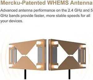 Mercku M6 Wi-Fi 6 Router for Wireless Internet Mesh Wi-Fi System 1 Pack up to 3,000 Sq.Ft. Can Add More Units to Form a Mesh Wi-Fi System, Dual-Band Gigabit Router, App Control, AX1800, Cosmo Black