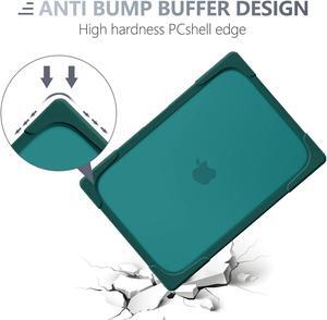 Batianda Case for MacBook Air 13 Inch 2020 2019 2021 Model A2337 M1 A2179 A1932 with Touch ID, Heavy Duty Shockproof Hard Shell Case with Fold Kickstand & Keyboard Cover Skin, Deep Teal