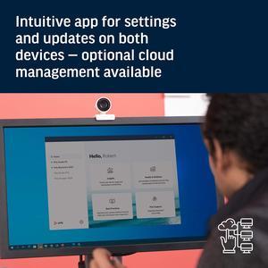 Plantronics Poly  Studio P5 Webcam with Voyager 4220 UC Headset Kit Polycom  1080p HD Professional Video Conferencing Camera  Stereo Bluetooth Wireless Headset  Certified for Zoom  Teams