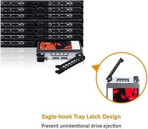 ICY DOCK Rugged 24 x 2.5 SAS/SATA HDD/SSD Mobile Rack Enclosure for 3 x 5.25 Bay (6 x Mini-SAS HD) | ToughArmor MB924IP-B