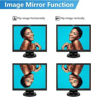 Eyoyo 14 inch LCD HDMI Monitor 1024x768 Small VGA Display Monitor for Security Cameras w/HDMI/VGA/AV/BNC Input w/Built-in Speakers and Remote