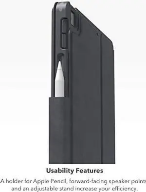 ZAGG Pro Keys Detachable Case and Wireless Keyboard for Apple iPad Air 10.9, Multi-Device Bluetooth Pairing, Backlit Laptop-Style Keys, Apple Pencil Holder, 6.6ft Drop Protection, Black