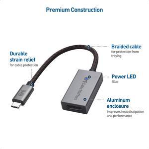 Cable Matters 48Gbps USB C to HDMI 2.1 Adapter, Support 8K 60Hz / 4K 120Hz HDR, Thunderbolt 4 to HDMI 2.1, HDMI 2.1 to USB C Adapter, Compatible with iPhone 15 - Maximum Resolution on Mac is 4K@60Hz
