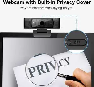 VITADE Bundle 960A Webcam 1080P with Microphone & Ring Light (Tripod Included) 928A Webcam 1080P with Microphone & Cover