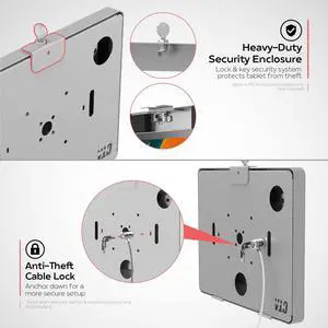 Locking iPad Wall Mount - CTA Anti-Theft Locking Tablet Enclosure for iPad 10.9" 10th Gen- iPad 7/8/9 Gen - iPad 10th Gen 10.2" - iPad Pro 11"- iPad Air 4 - Galaxy Tabs - Zebra Tablets (PAD-PARAWS)