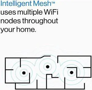 Linksys MX8000 Mesh WiFi Router - AX4000 WiFi 6 Router - Velop Tri-Band WiFi Mesh Router - WiFi 6 Mesh Computer Routers For Wireless Internet - Internet Router - Connect 80+ Devices, 5,400 Sq Ft, 2-Pk