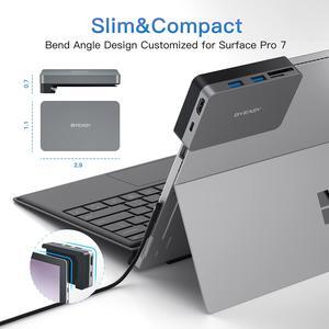 BYEASY Docking Station, 6-in-1 Microsoft Surface Pro 7 USBC Hub with 4K HDMI, PD 60W Type-C Charging, SD/TF Card Reader, 2 USB 3.0-Specifically Designed Expansion Hub