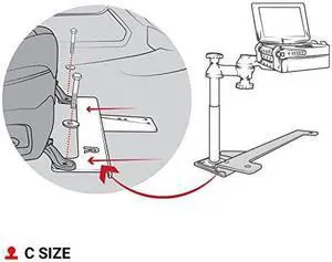 RAM MOUNTS No-Drill Laptop Mount for '19-23 Chevy Silverado + More RAM-VB-203-SW1 Compatible with 10" to 16" Wide Laptops