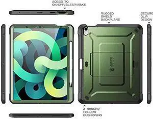 SUPCASE Unicorn Beetle Pro Series Case Designed for iPad Air 5 (2022) / iPad Air 4 (2020) 10.9 Inch, with Pencil Holder & Built-in Screen Protector Full-Body Rugged Heavy Duty Case (Green)