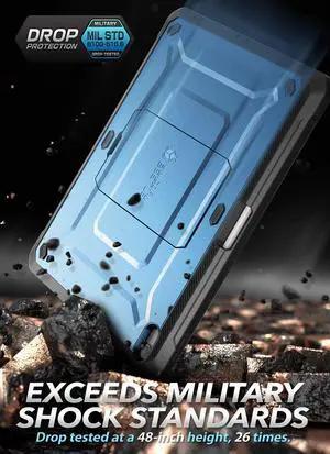 SUPCASE Unicorn Beetle Pro Series Case Designed for iPad Air 5 (2022) / iPad Air 4 (2020) 10.9 Inch, with Pencil Holder & Built-in Screen Protector Full-Body Rugged Heavy Duty Case (Slate Blue)