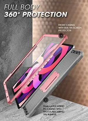 SUPCASE Unicorn Beetle Pro Series Case Designed for iPad Air 5 (2022) / iPad Air 4 (2020) 10.9 Inch, with Pencil Holder & Built-in Screen Protector Full-Body Rugged Heavy Duty Case (Rosegold)