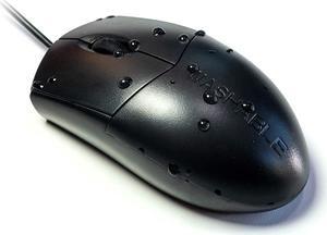 WetKeys Professional-Grade Optical Waterproof Mouse with Scroll-Wheel (USB) (Black) | OMWKABS04-BK