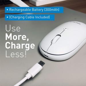 Macally Wireless Bluetooth Rechargeable Mouse and a Ice White Finish Wireless Bluetooth Keyboard, Classic Apple Aesthetic
