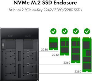 ineo Dual-Bay NVMe Clone Docking Built with Cooling Fan (Support Offline Clone Duplicator) [2608]