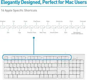 Macally Classic Mac Keyboard and a 1080P Webcam with Tripod & Built-in Microphone,