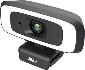 AVer CAM130 Compact 4K Camera - Portable USB Webcam for Private Video Conferencing and Remote Work - with Built-in Lighting and Privacy Cover - Dual FOV - Laptop or Tripod Mountable Conference Cam