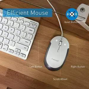 Macally Mini Keyboard & Mouse Combo and a 1080P Webcam, Excellent Wide Angles Videos