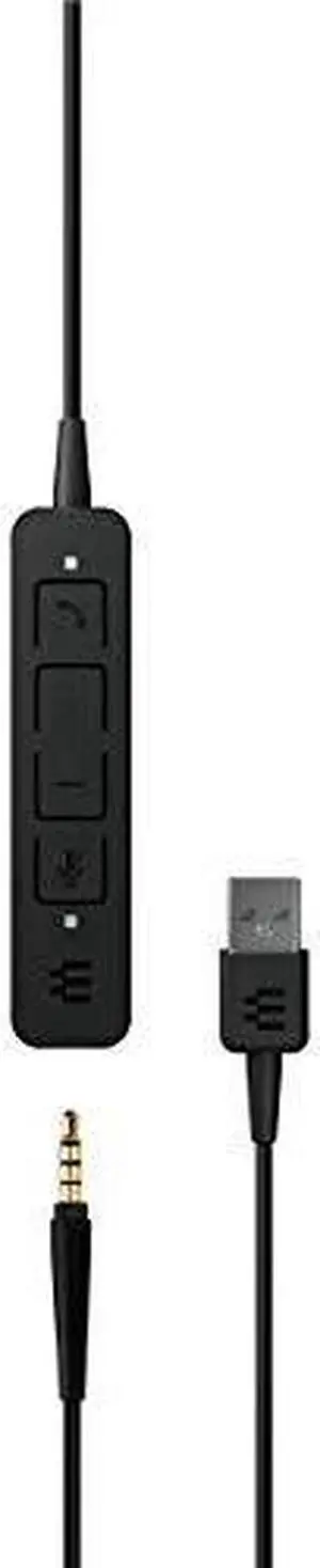 EPOS Adapt 165 USB II - Wired, Double-Sided Headset - 3.5mm Jack and USB Connectivity - UC Optimized - Superior Stereo Sound - Enhanced Comfort - Call Control - Black