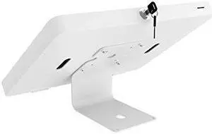 Stand & Wall Mount- CTA Curved Steel Stand & Wall Mount Enclosure for iPad 7th/ 8th/ 9th Gen 10.2," iPad Pro 9.7-11," Galaxy Tab 9.7" & 10.1," Lenovo Tab 4, Galaxy Tab S5E & More (PAD-CURVEW) - White