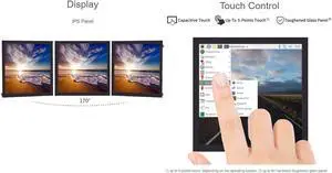 waveshare 4inch Square Capacitive Touch Screen LCD Compatible with Raspberry Pi 4B/3B+/3B/2B/B+/A+/Zero/Zero W/WH/Zero 2W 720x720 Resolution DPI IPS Toughened Glass Cover Low Power Solution