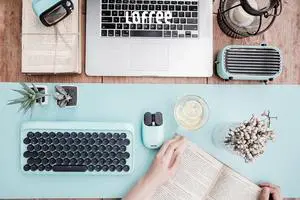 LOFREE Wireless Mechanical Bluetooth Keyboard, Wireless/Wired USB Rechargeable 79 Keys Blue Switches with Adjustable White LED Backlit, Retro Round Keycaps Keyboard for Windows/Android/Mac/iOS, Blue