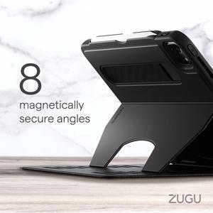ZUGU Case for iPad Pro 11 inch (1st, 2nd, 3rd & 4th Gen) 2018/2020/2021/2022 - Slim Protective Case - Wireless Apple Pencil Charging - Convenient Magnetic Stand & Sleep/Wake Cover - Stealth Black