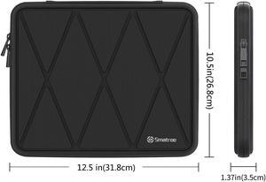 Smatree 12.9 inch Tablet Sleeve Hard Case for 12.9 New iPad Pro 2022-2018, iPad Pro 12.9 4th Gen 2020 with Smart Keyboard Folio and Magic Keyboard, Surface Pro 8 13inch Sleeve Bag, Black