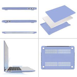 MOSISO Compatible with MacBook Pro 13 inch 2016-2020 A2338 M1 A2289 A2251 A2159 A1989 A1706 A1708, Plastic Hard Shell&Neoprene Bag&Keyboard Skin&Screen Protector&Pouch, Serenity Blue&Airy Blue