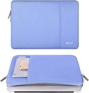 MOSISO Compatible with MacBook Pro 13 inch 2016-2020 A2338 M1 A2289 A2251 A2159 A1989 A1706 A1708, Plastic Shell&Vertical Sleeve Bag&Keyboard Skin&Screen Protector&Pouch, Serenity Blue