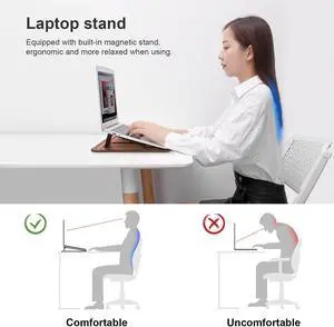 Nillkin Laptop Sleeve 15.6 inch, MacBook Pro Sleeve Case with Laptop Stand and Mouse Pad, 2 Stand Modes, Slim Protective Cover for MacBook Air 15/Pro 16, HP/Dell/Asus 15-15.6 Inch Notebook, Brown
