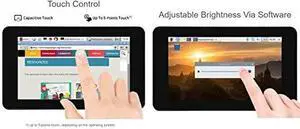 waveshare 7inch Capacitive Touch Display Compatible with Raspberry Pi 4B Comes with Protection Case 800x480 Resolution DSI Interface