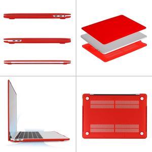 MOSISO Compatible with MacBook Pro 13 inch Case 2016-2020 Release A2338 M1 A2289 A2251 A2159 A1989 A1706 A1708,Plastic Shell&Vertical Bag&Keyboard Skin&Screen Protector&Pouch,Red