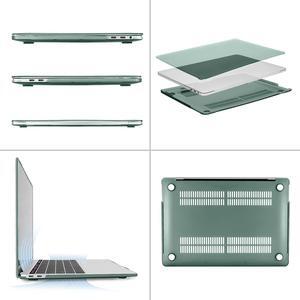 MOSISO Compatible with MacBook Pro 13 inch Case 2016-2020 Release A2338 M1 A2289 A2251 A2159 A1989 A1706 A1708, Plastic Hard Shell Case & Vertical Sleeve Bag with Pocket, Midnight Green