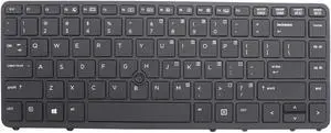 New Replacement Keyboard Compatible with HP Elitebook 850 G2 840 G2 840 G1 850 G1 ZBOOK 14 Keyboard Backlit Point US 736654-001 6037B0085601 731179-001